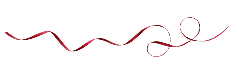 Wall Mural - Red silk ribbon