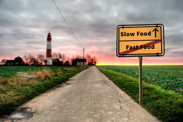 Wall Mural - Schild 124 - Slow Food