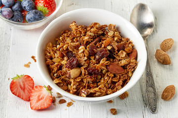 Wall Mural - Homemade granola with nuts and raisins