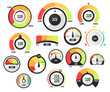 © Andrew Derr - Speedometer icons or Circular gauges icons set