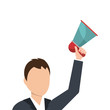 © Gstudio - megaphone device isolated icon vector illustration design