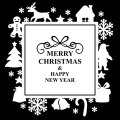 Sticker - Christmas decorative card