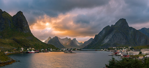 Wall Mural - Lofoten Evening Atmosphere, Reine, Norway