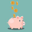 Saving money - vector illustration
