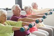 © WavebreakmediaMicro - Seniors using weights