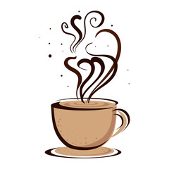 Wall Mural - coffee cup drink isolated icon vector illustration design