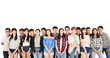 © Tom Wang - happy young student group  standing together