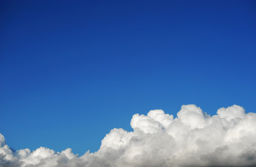 white cloud and blue sky as nature background