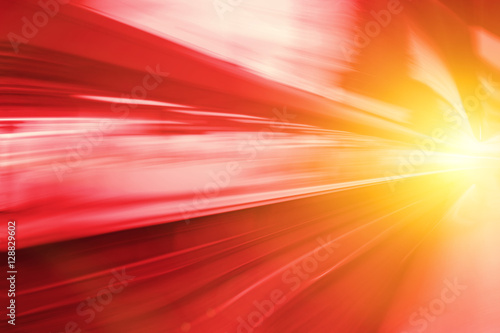 Cuadros en Lienzo Acceleration super fast speed motion of train station for backgr
