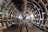 Fototapeta  - Kyiv subway tunnel