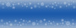 snowflakes banner on blue background 