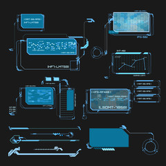 Wall Mural - Futuristic user interface