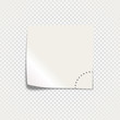 © tovovan - White sticky paper template isolated on transparent background