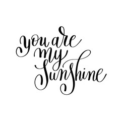 Wall Mural - you are my sunshine handwritten lettering quote about love to va