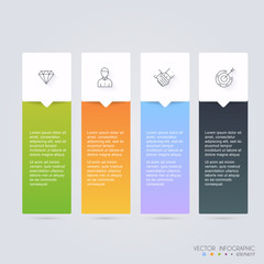Wall Mural - Vector colorful info graphics for your business presentations. C