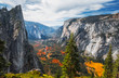 View of the valley of Yosemite National Park, USA