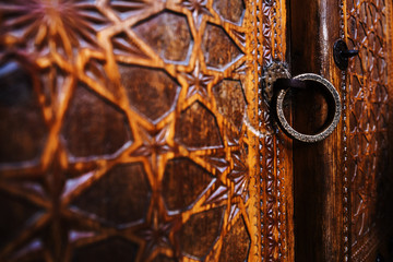 Poster - Door in one of Uzbekistans' mosque