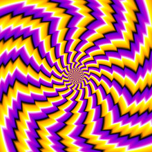 Abstract Yellow And Purple Background With Zigzags (spin Illusion)