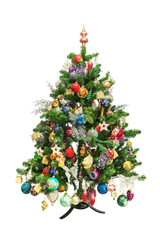 Wall Mural - Decorated christmas tree