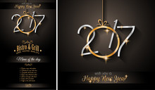 2017 Happy New Year Restaurant Menu Template For Your Seasonal Flyers