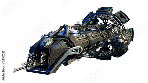 Fotomural 3d illustration of an interstellar spaceship for futuristic deep space travel or