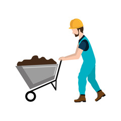 repairman character working icon vector illustration design