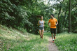 © NDABCREATIVITY - Couple jogging outdoors