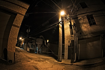  Dark Urban City Alley at Night