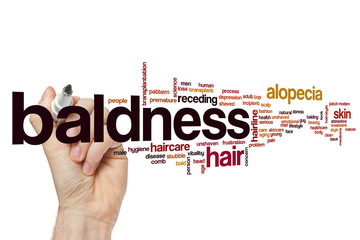 Sticker - Baldness word cloud