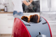 Burnt Toast Coming Out Of Toaster