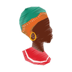 African woman silhouette icon vector illustration graphic design