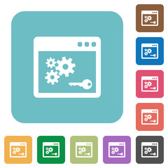 api key square flat icons