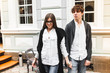 © vitalii - loving couple walking, happy together girl and boy