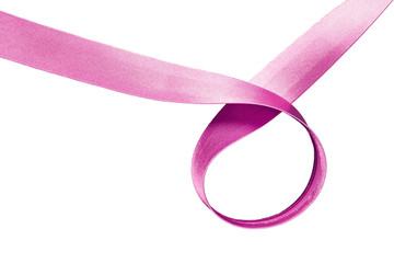 Wall Mural - Pink ribbon isolated