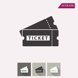 Fototapeta  - Ticket - vector icon.