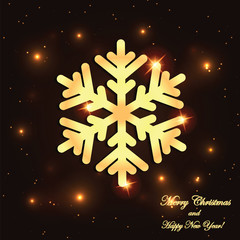 Poster - Gold snowflake