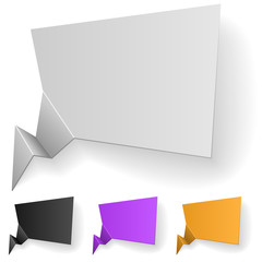 Wall Mural - Blank white and color labels vector template