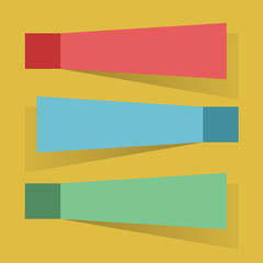 Wall Mural - Color sticky notes flat design vector template.