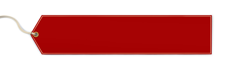 Wall Mural - red tag with gold border - panorama