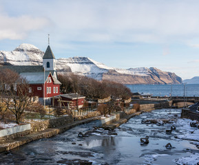 Wall Mural - Church in winter