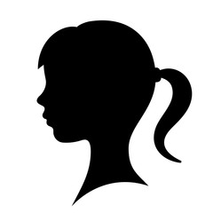 Wall Mural - Woman vector silhouette icon