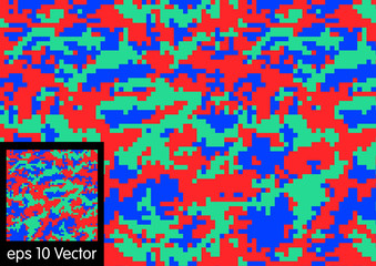 Wall Mural - camouflage pattern, vector