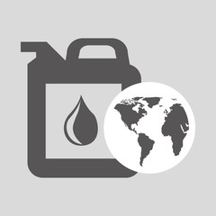 Sticker - world oil industry consumption gallon vector illustration eps 10