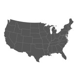 Fototapeta Nowy Jork - United States of America Map