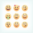 © painterr - Set of emoticons, emoji isolated on white background, vector illustration.