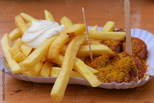 Berliner Currywurst Mit Pommes Und Mayo Buy This Stock Photo And Explore Similar Images At Adobe Stock Adobe Stock