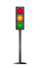 Wall Mural - traffic light. vector illustration.