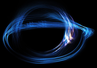Poster - Blue glowing trail