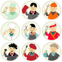Set With Different Popular Professions. Avatars