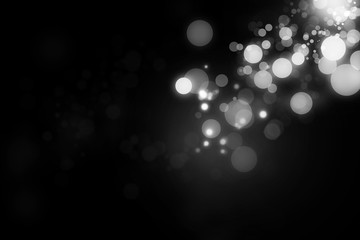 bokeh and lights on black background
